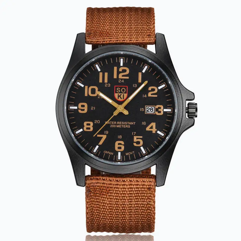 

Men's Army Watch Strap Watch Men's Calendar Quartz Watch Vintage Design