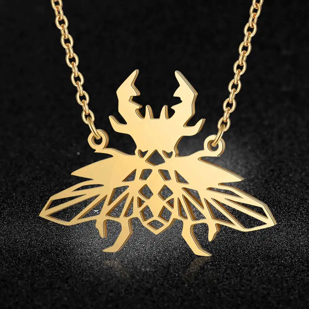 Уникальное ожерелье в виде жука с животными итальянский дизайн 100% ожерелья из