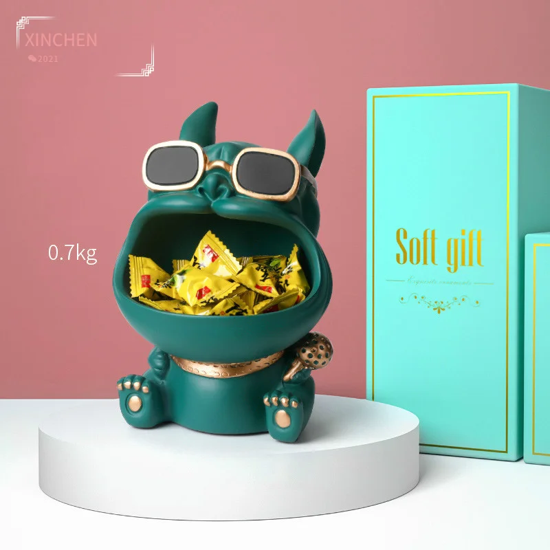 

Creative Storage Decoration Modern Simple Resin Cute Big Mouth Dog Decoration Light Luxury Home Practical Gifts