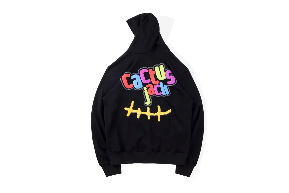 

22SS Colorful Letter Foaming Cactus Jack Hoodie Men Women EU Size 100% Cotton TRAVIS SCOTT Pullover Fashion Autumn Winter Hentai