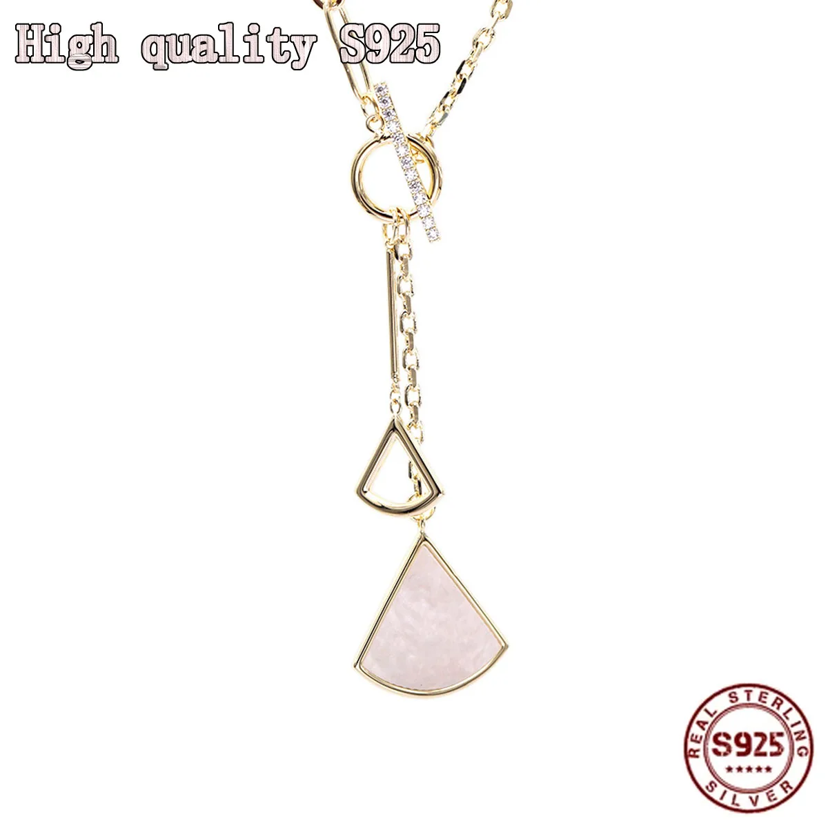 

2021 New High Quality Fashion Simple Triangle Geometry Personality Tassel Charm Women's Necklace Fashion Jewelry Gifts