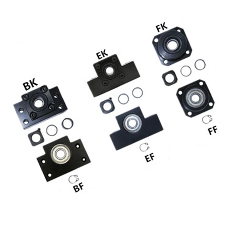 

Концевая опора BK BF: BK/BF10 BK/BF12 EK/EF10 EK/EF12 для шарикового винта SFU1204 SFU1605 SFU2005 Концевая опорная шариковая опора, Концевая обработка