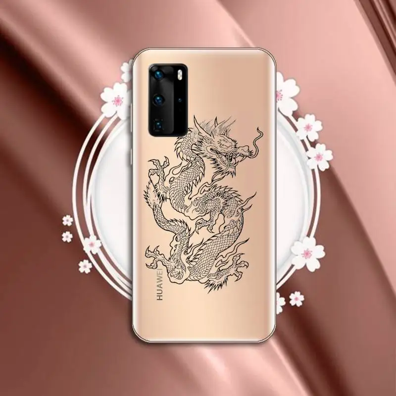 

Dragon chinese cool animal Phone Case Transparent for Huawei P honor 8 10i 20 30 40 smart 2019