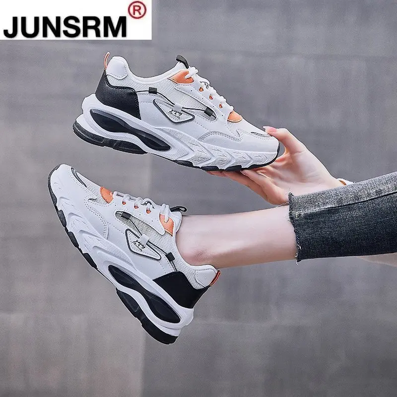 

Women Chunky Sneakers 2021 Fashion Platform Sneakers Ladies Wedges Casual PU Leather Dad Shoes Zapatillas De Deporte
