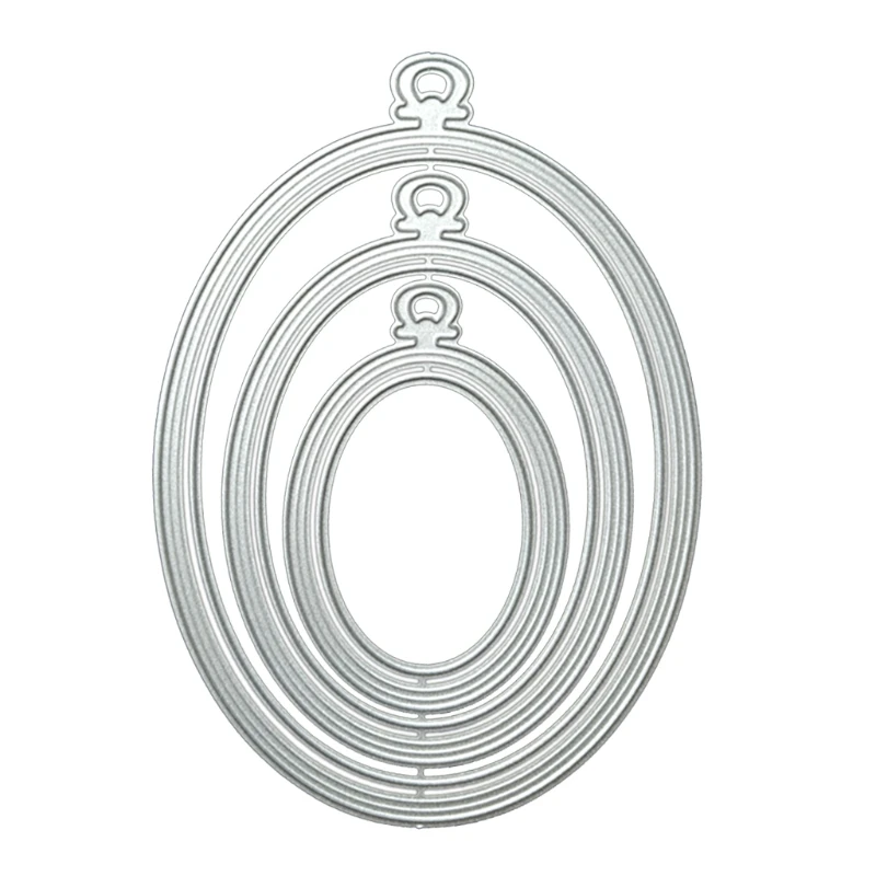 

Oval Photo Frame Metal Cutting Dies Stencil DIY Scrapbooking Album Paper Card G99A