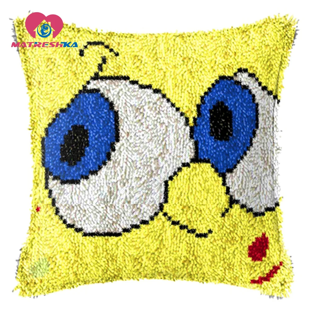 Мультяшная подушка для вышивки крестиком с защелкой крючок ковер наборы подушки