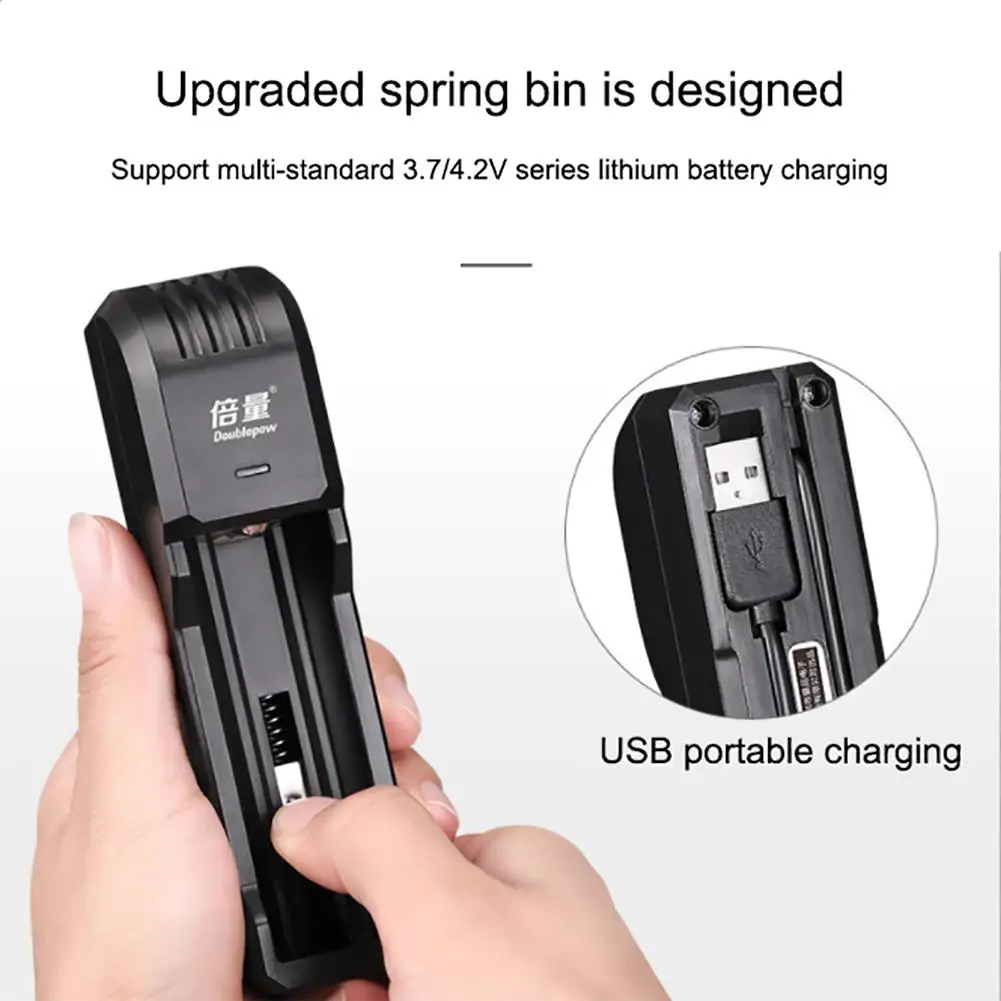 Высокое качество USB с одним гнездом литий Батарея Зарядное устройство для 26650 18650 14500 10440 16340 21700 18500 литиевая Батарея