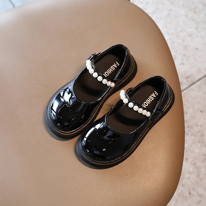 

Girls Leather Shoes Autumn 2021 New Hot Children's Breathable Flats Shoes Fashion Students Performance Princess Shoes G104