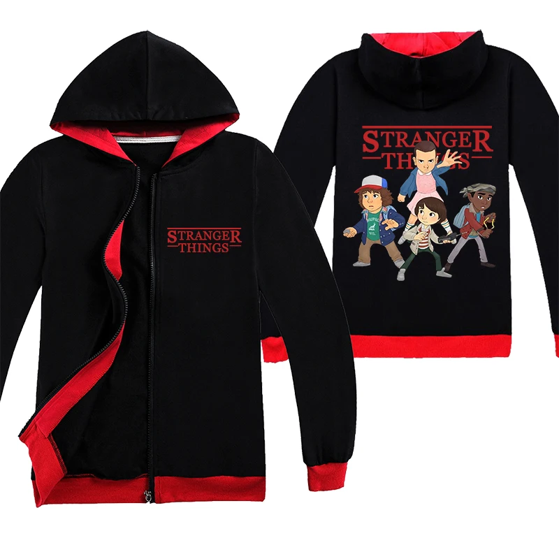 Странные вещи зимняя куртка для маленьких мальчиков пальто с капюшоном топ