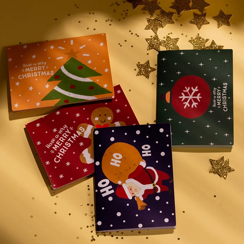 

6pcs Christmas Cards Set- Holiday Greeting with Envelopes and Stickers Winter Merry Christmas Season, Holiday Gift Xmas Gifts