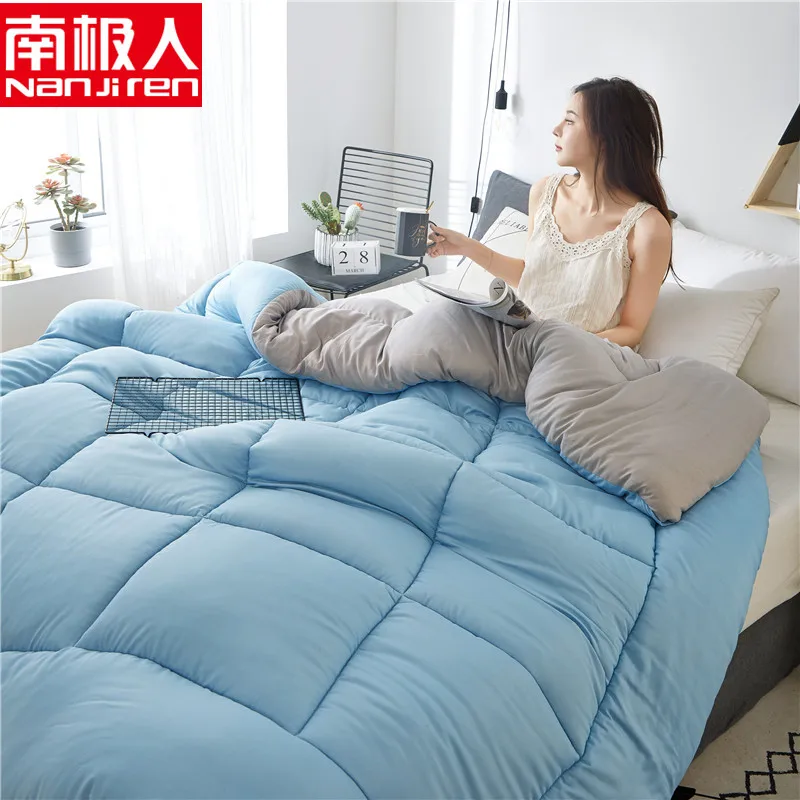 Cheap And Comfortable Quilt 100% White Superfine Fiber Winter Quilt Comforter Polyester Blanket Duvet Filling With Cotton Cover
