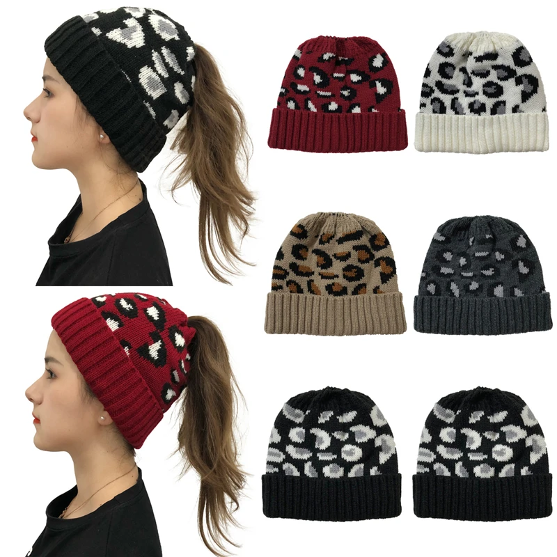 

New Women Winter Hats Ladies Warm Knitted Hat Soft Trendy Hats Fashion Women Printed Beanie Elegant All-match Hat For Female