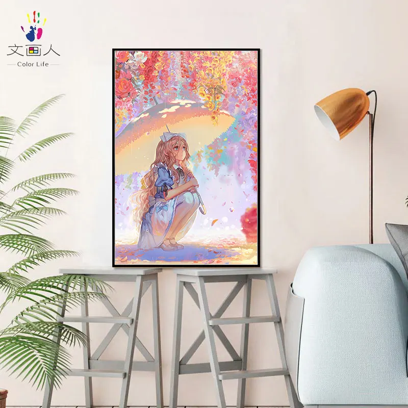 Картина по номерам из серии Алиса в стране чудес ручная роспись цветная масляная