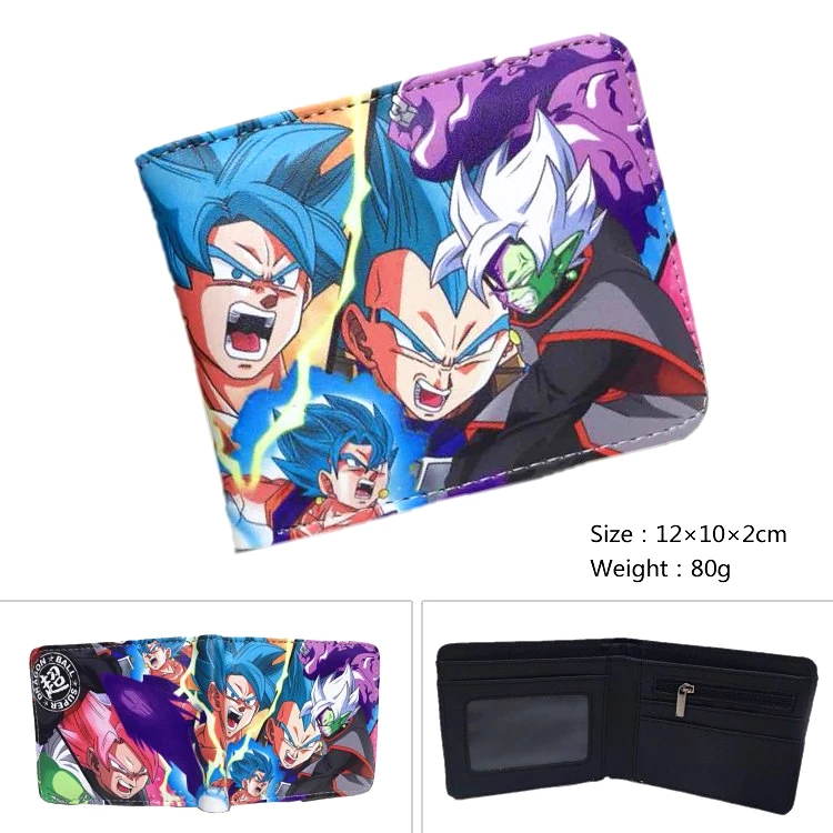 Аниме Dragon Ball Z кошелек Супер Saiyan Goku Vegetto для мальчиков и девочек карман на молнии для монет PU короткий держатель для карт - Цвет: FF