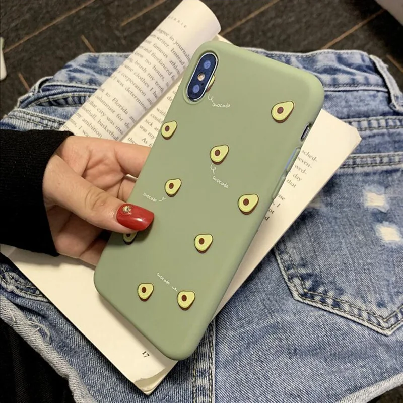 Силиконовый чехол для телефона Matcha с авокадо iPhone 11 Pro XR X XS Max 7 8 6 6s Plus мягкий