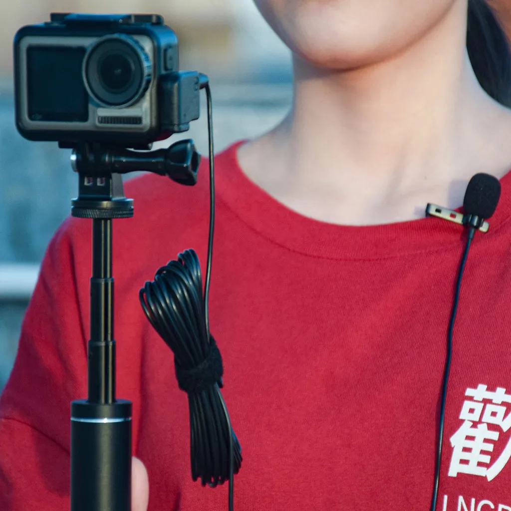 

3.5mm Audio Video Record Lapel Microphone for DSLR Camera Camcorder Recorder For Osmo Action sports camera Dropshipping 2020 NEW