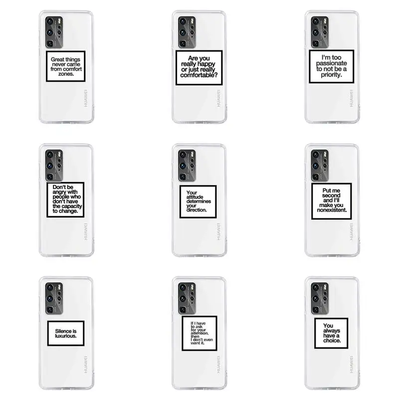 

Good Vibe Happy Trust Funny Phone Case For Huawei P40 P30 P20 Mate Honor 10i 30 20 i 10 40 8x 9x Pro Lite Transparent Cover