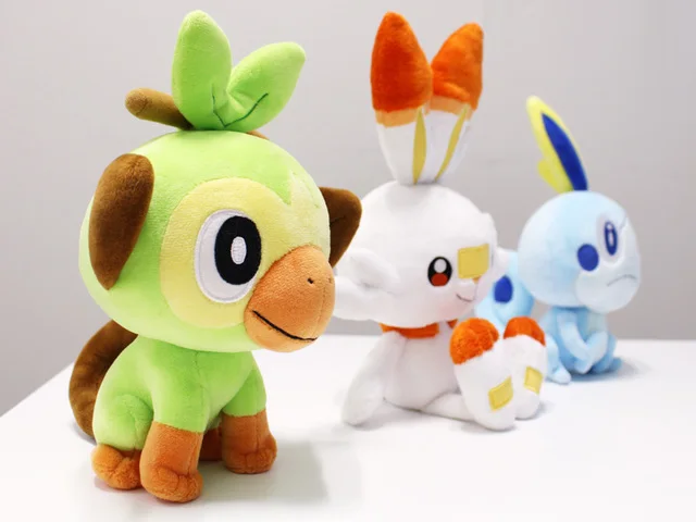 Высокое качество Scorbunny Sobble Grookey мягкая плюшевая игрушка японского аниме Кукла мультфильм дети девочки рождественские подарки на день рождения