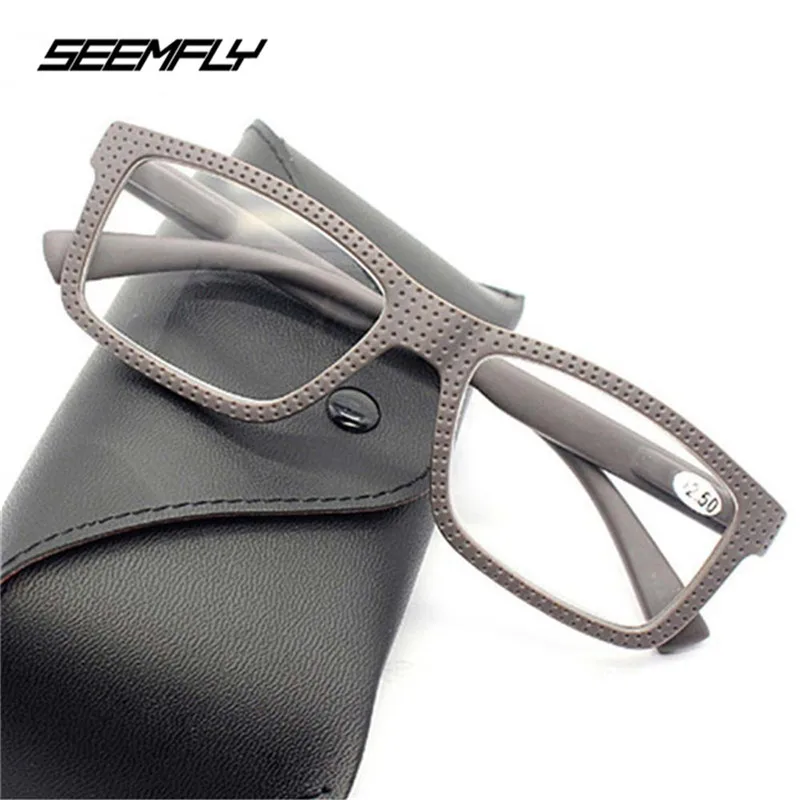 Seemfly-gafas de lectura para hombres y mujeres, montura de gafas Retro clásicas, presbicia,