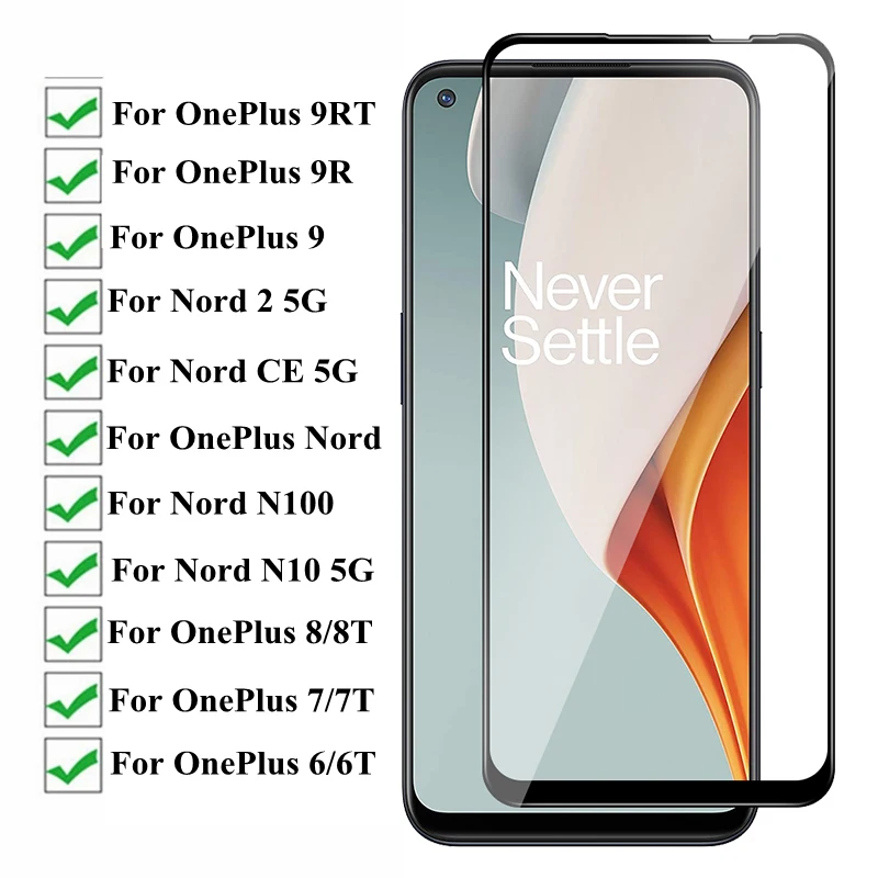 

For oneplus 9rt Glass one plus Nord2 9rt Tempered Glass for oneplus 7 8 9 T Screen Protector For oneplus 9r nord n10 n100 Glass
