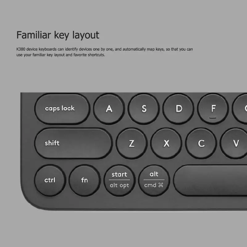 Многофункциональная bluetooth-клавиатура logitech K380, ультра тонкая мини Бесшумная клавиатура для MacOS, Windows, Android, iOS, ПК, ноутбука, планшета, телефона