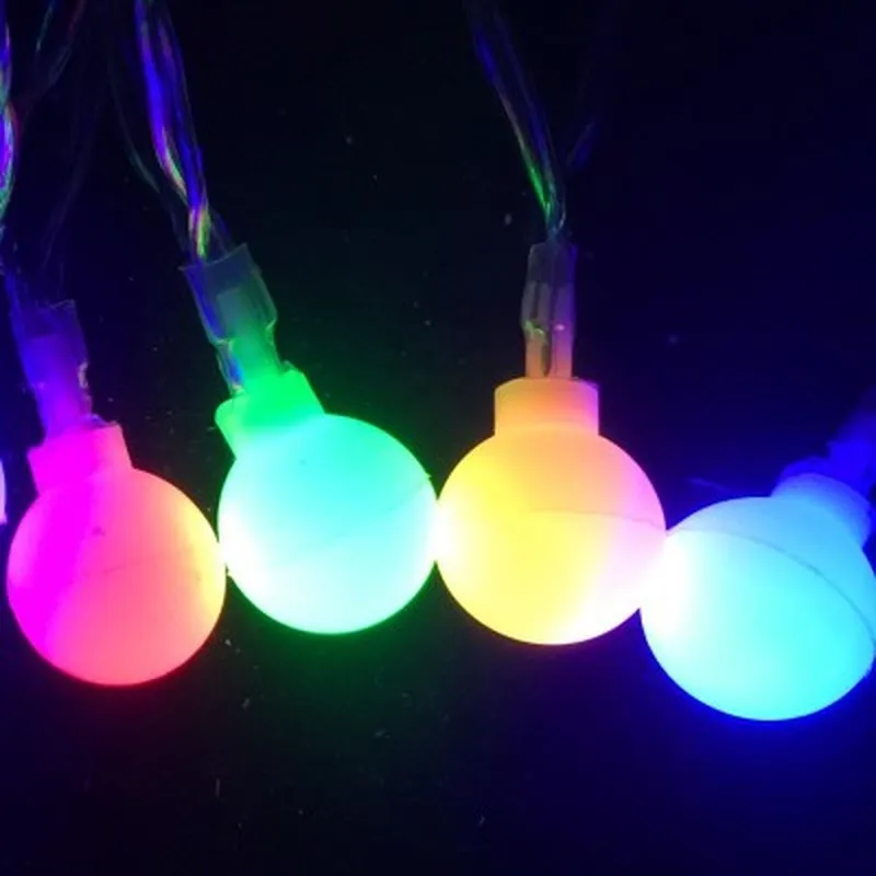 USB светодиодная гирлянда с круглыми лампочками 10 м 60 шариков праздничное