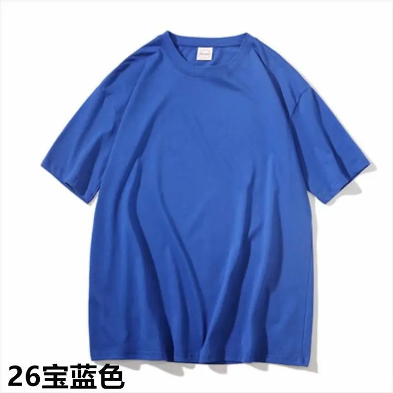 

Summer popular pullover T-shirt European and American fashion solid color fashion T-shirt tops hot sale HT02