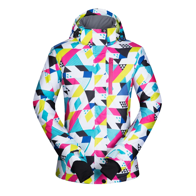 Jacket 1 Женская лыжная куртка высокого качества, лыжный костюм, зимняя женская зимняя куртка и штаны, водонепроницаемая теплая верхняя одежда для горного сноуборда - Цвет: Jacket 1