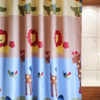 shower curtain cartoon jungle animals pattern hotel waterproof hanging cloth printing curtains for bathroom 3jl518 jarlhome