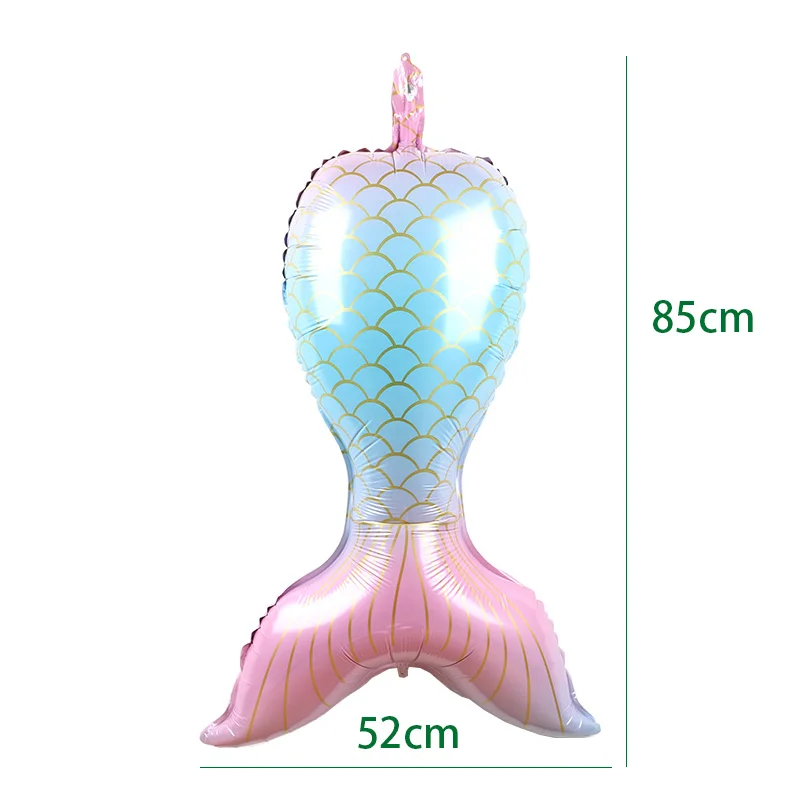 1pcs Mermaid Tail 1 комплект шаров с изображением русалки, детские украшения на день рождения, фиолетовые, синие воздушные шары конфетти, шарики для свадьбы, товары для душа - Цвет: 1pcs Mermaid Tail