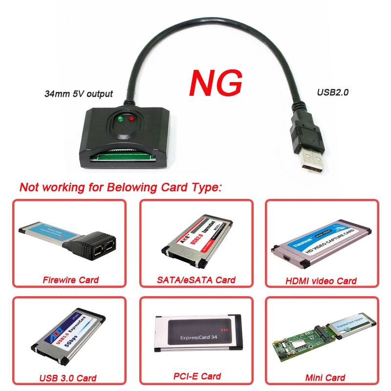 Экспресс карта 34 мм USB 2 0 Для ExpressCard адаптер для ноутбука компьютера ПК с