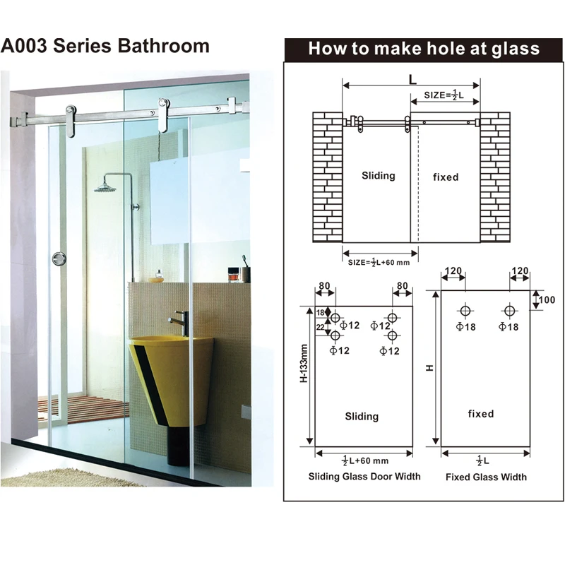 sliding door glass door kitchen shower room frameless glass door roller hanging wheel wheel pulley bathroom hardware accessories free global shipping