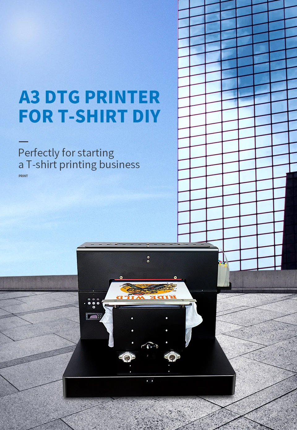 Colorsun A3 планшетный принтер A3 Размер dtg принтер для футболок печать для Epson R1390 планшетный принтер с держателем для футболки