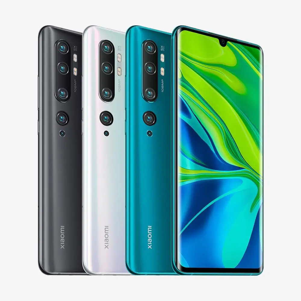Оригинальный Xiaomi Mi Note 10 8GB 256GB 6 47 ''изогнутый дисплей 730 МП камера Смартфон Snapdragon