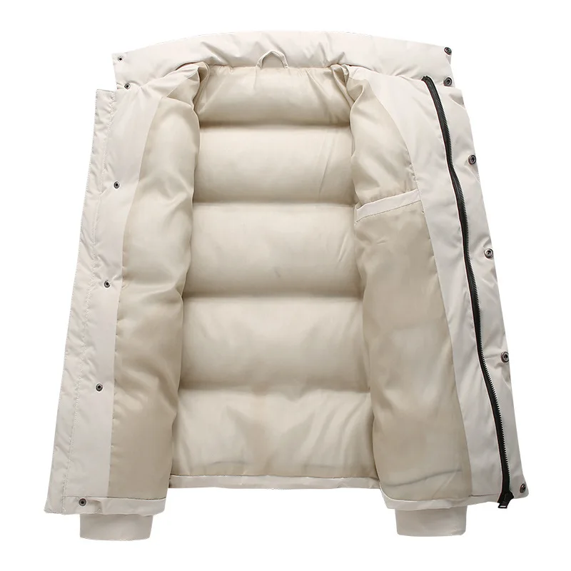 Autumn Winter Men's Fashion Padded Jackets for Cold and Warm Down Padded Jackets, Casual Stand-up Collar Fashion Printed Jackets