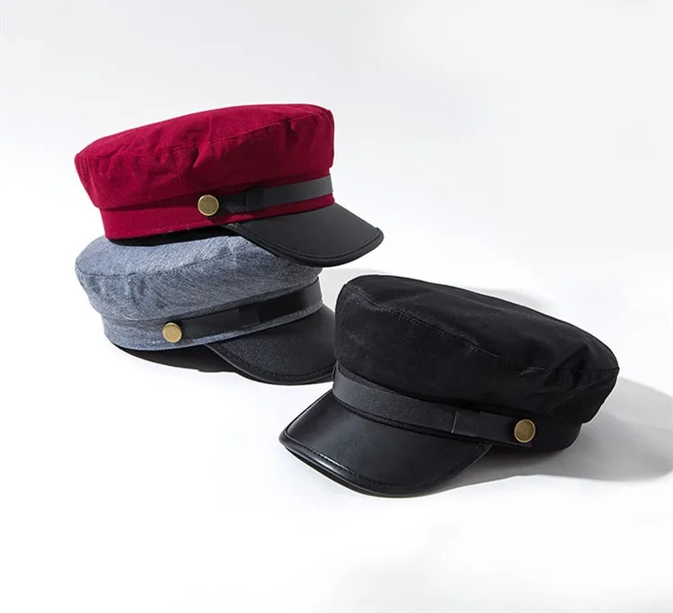 Английская винтажная женская темно-синяя шапка осенне-зимняя теплая шапочка