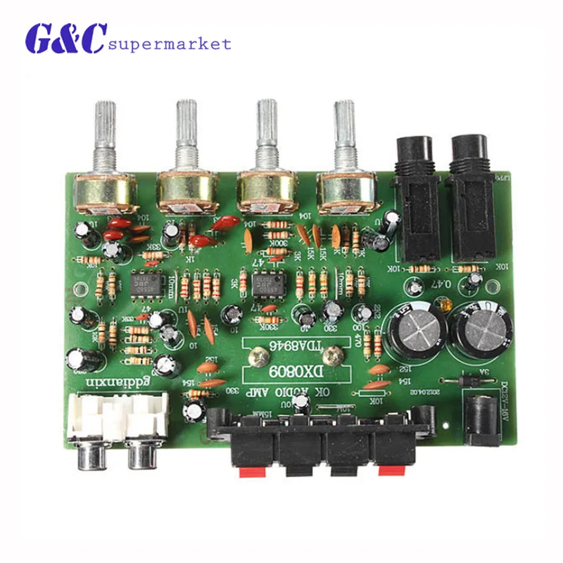 12 в 60 Вт Hi Fi стерео цифровой аудио усилитель мощности громкость тон плата