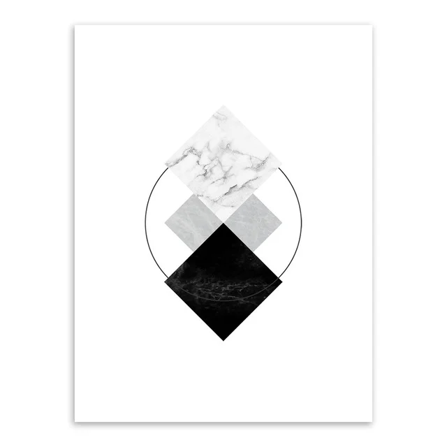 Современная Геометрическая Абстрактная фигура настенная живопись холст постер