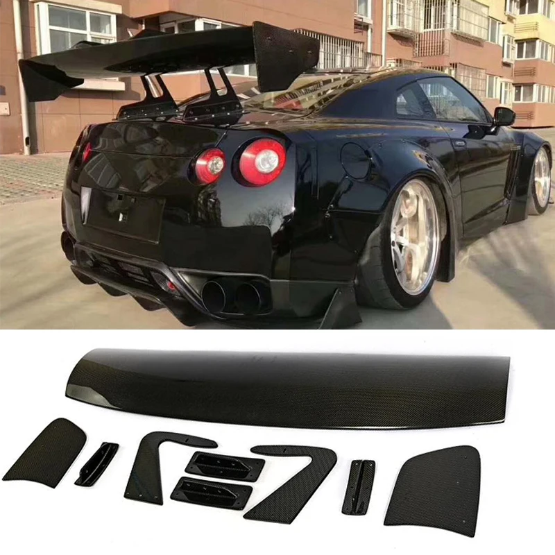 Автомобильный спойлер на задний багажник крыло для Ford Focus Nissan GTR Mustang Toyota GT86 Subaru