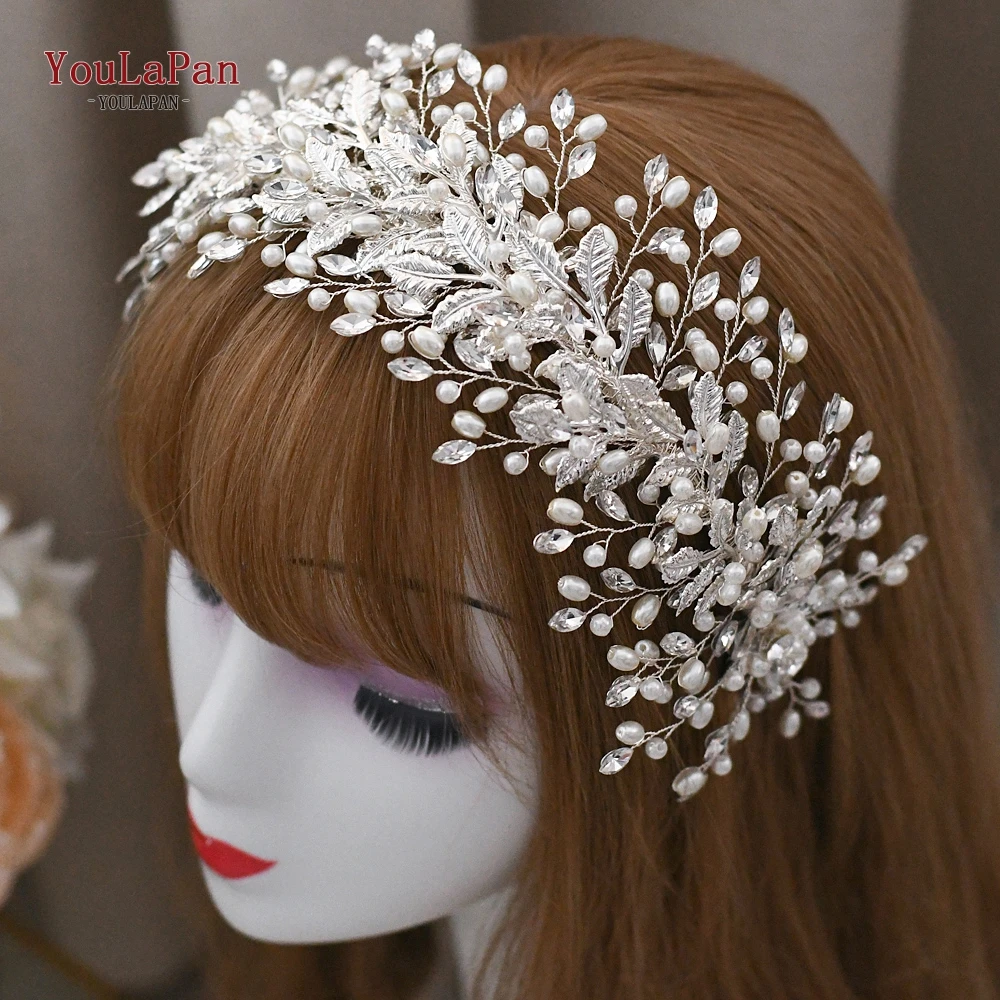 TOPQUEEN HP322 Bridal Headpieces Wedding Rhinestone Hair Accessories Pearl Headband Jewelry Tiara and Crown | Украшения и