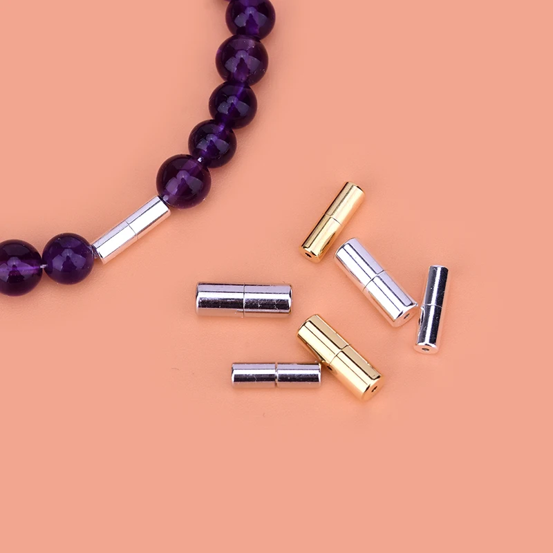 S925 пробы с Горным хрусталём кнопка для ожерелья аксессуары винта винтовые кнопки