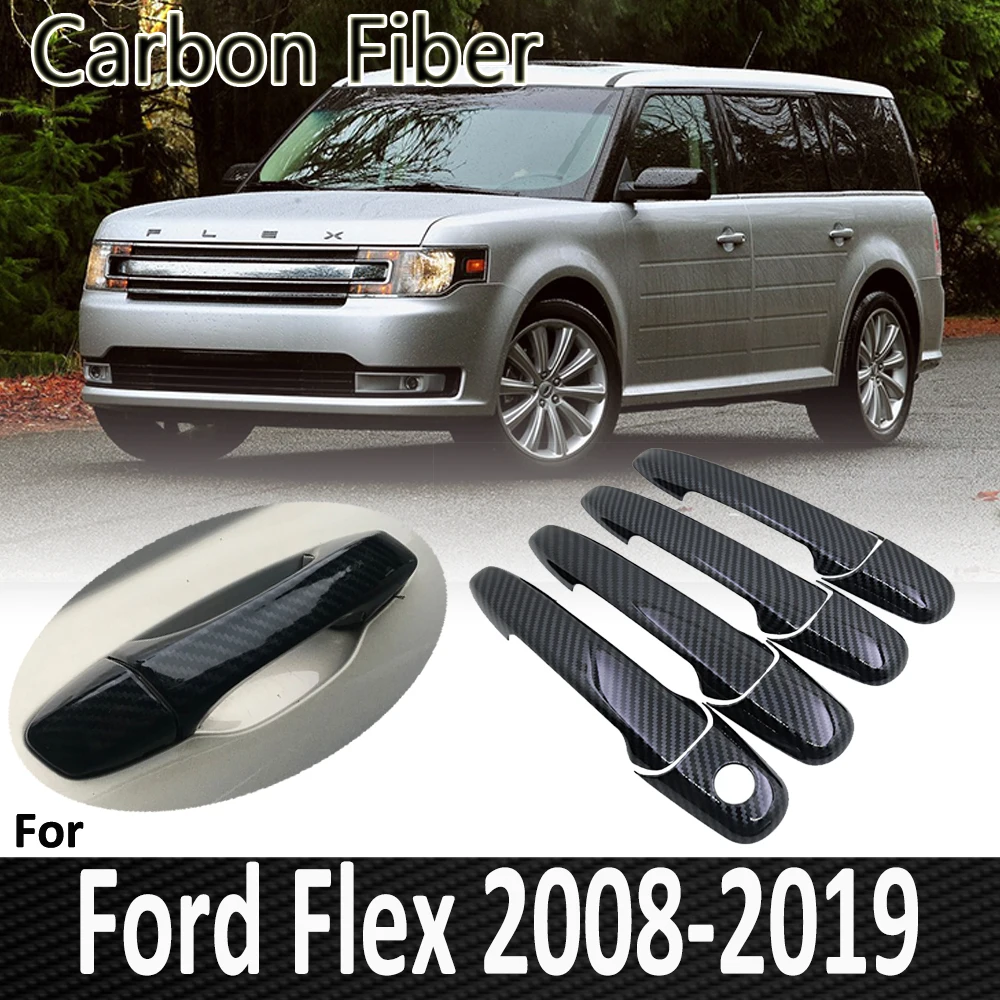 Черное углеродное волокно для Ford FLEX 2008 2009 2010 2011 2012 2014 2015 2016 2017 2018 2019 дверная ручка