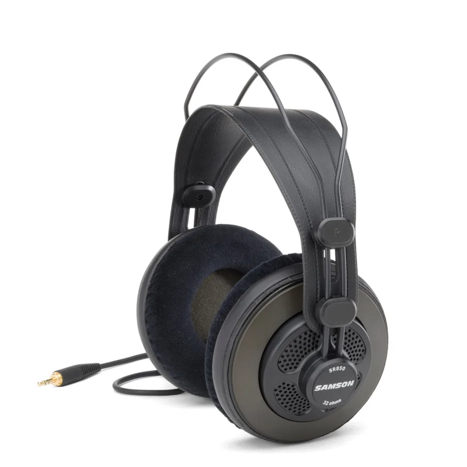 Оригинальные Samson Sr850 профессиональные мониторные наушники, широкие динамические полуоткрытые задние студийные эталонные наушники для музыканта диджея