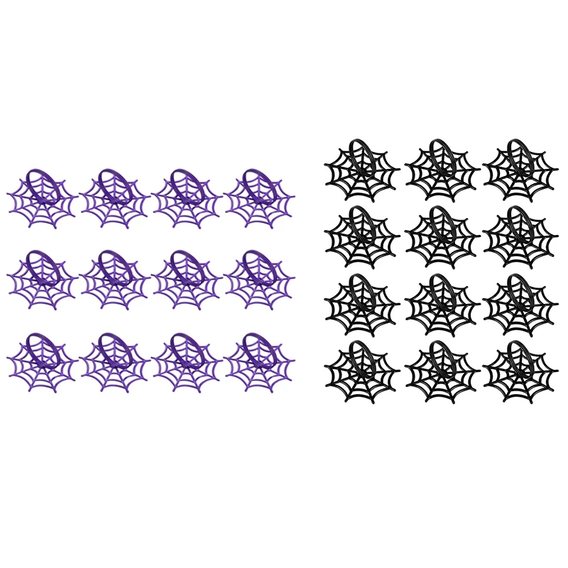 12 шт./лот кольцо для салфеток с пряжкой паутины подходит Хэллоуина вечерние
