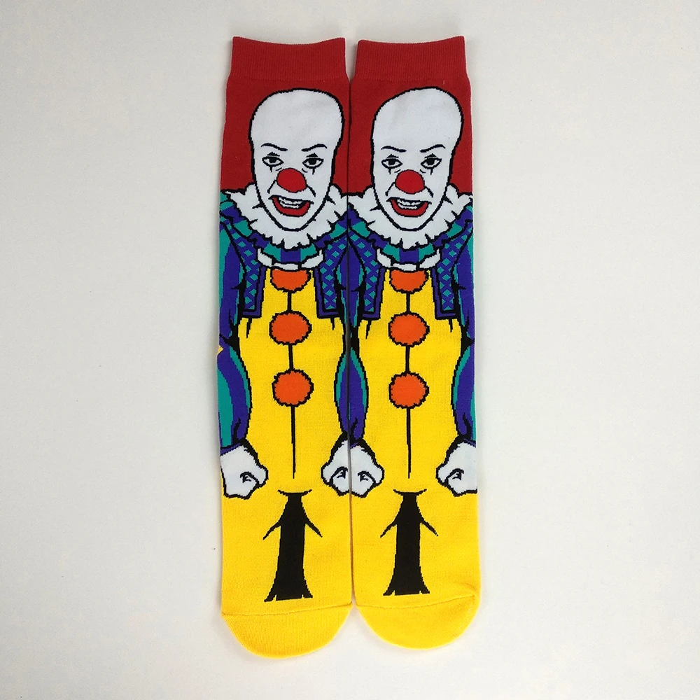 

horror movie character print crzay socks funny cartoon novelty socks cotton street style thin summer dress novetly horror socks