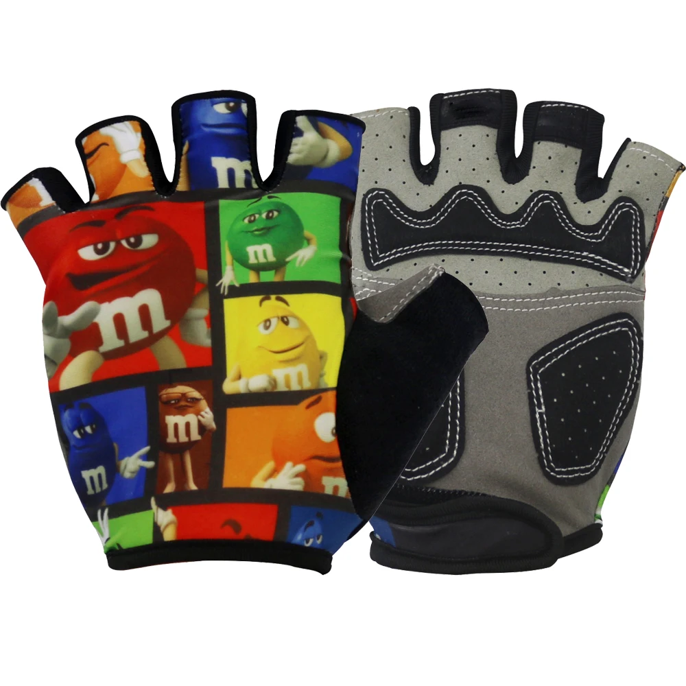 

Colorful Cartoon Cycling Anti-slip Anti-sweat Men Women Half Finger Glove Breathable Anti-shock Sports Gloves Bike Bicycle Glove