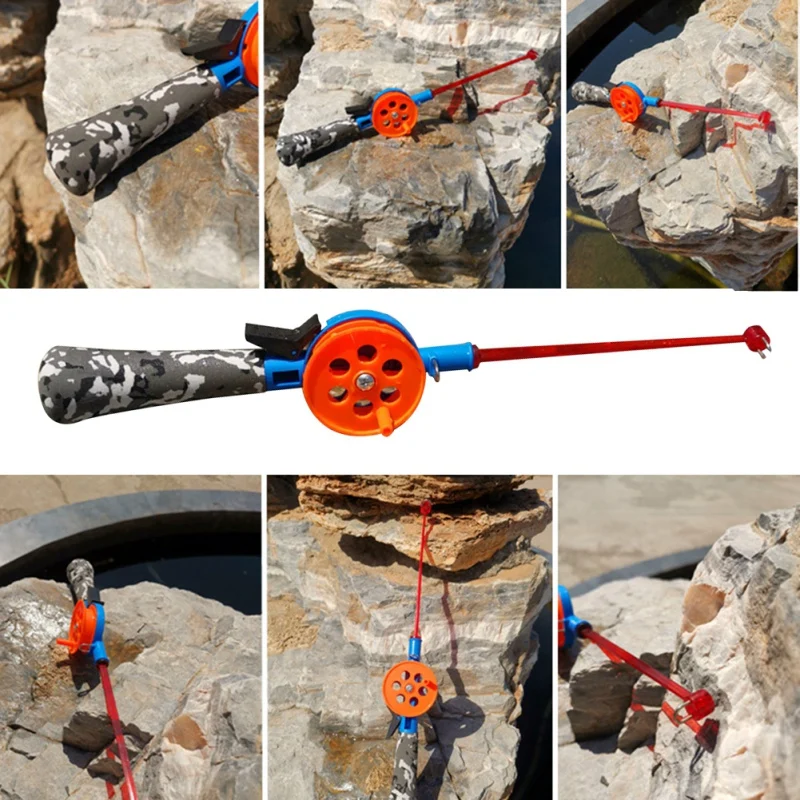 

Outdoor Sport Fish Rod Portable Ice Winter Fishing Rod With Reel Ocean Carp Boat Fishing Accessories Reel Send Random