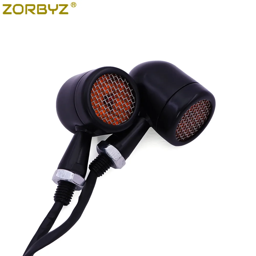 ZORBYZ Ретро мотоциклетсветильник черный светодиодный индикатор сигнала поворота