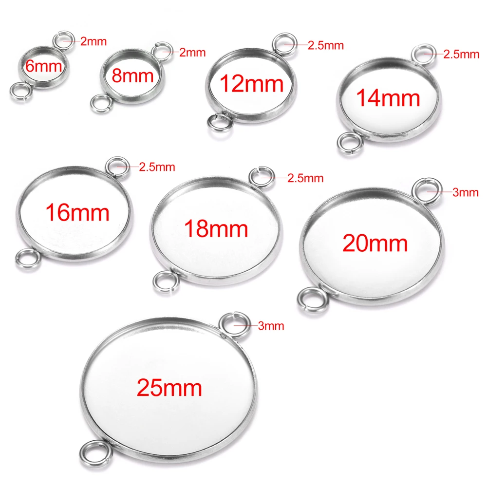 Коннектор из нержавеющей стали плоское круглое звено 1/1 двойная петля основа для