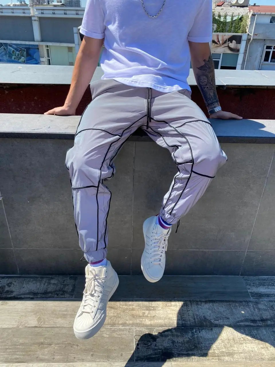 

Premium Boyfriend Reflector Jogger Sweatpants